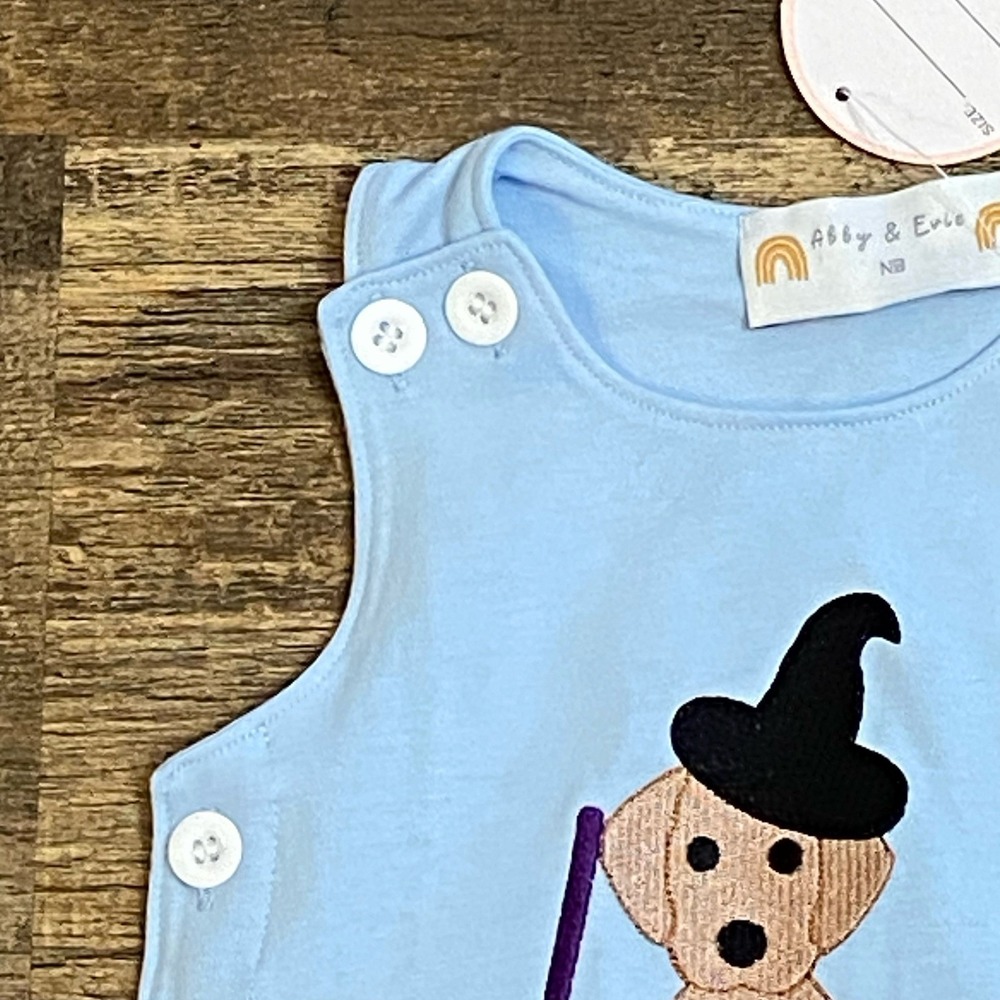 Halloween Pumpkin Puppy Outfit Set Boy's Newborn First Patch Fall Photo Shoot - Picture 7 of 10